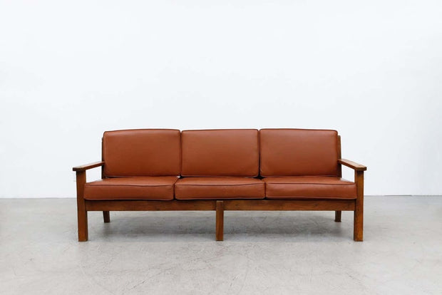 Custom genuine leather replacement cushion | Ideal for benches | mid-century chairs | love seats