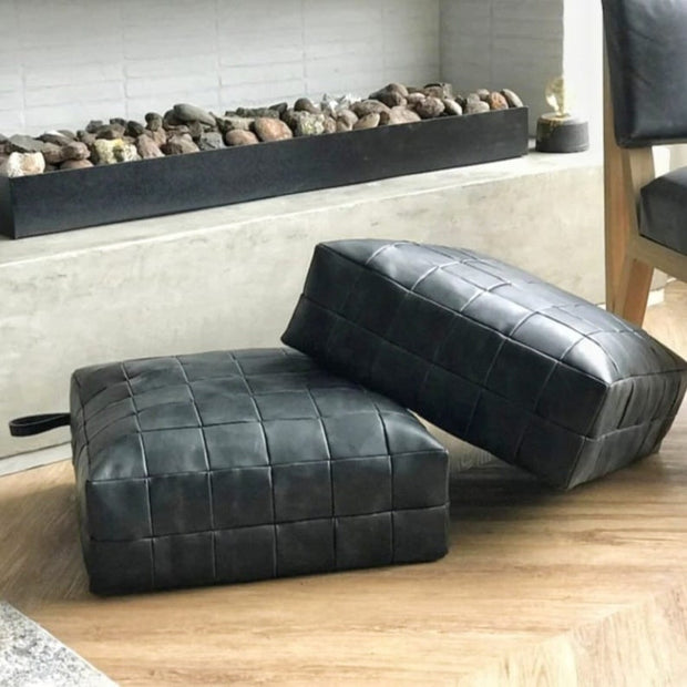 Amazing pouf square Ottoman Pouf Moroccan leather, ottoman square pouf, handmade footstool square pouf Moroccan unstuffed+Free gift