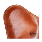 Leather Living Room Chairs Cover-Butterfly Chair Replacement Brown Cover-Handmade Genuine Leather Cover (Only Cover)