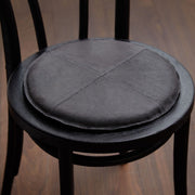 Tan Round Leather cushion, Round leather dinning cushion, Round Seat cushion, Chair Paid Round seat pads , Dine Leather chair cushion