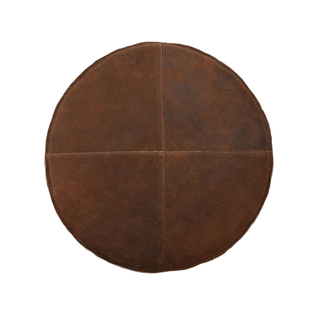 Tan Round Leather cushion, Round leather dinning cushion, Round Seat cushion, Chair Paid Round seat pads , Dine Leather chair cushion